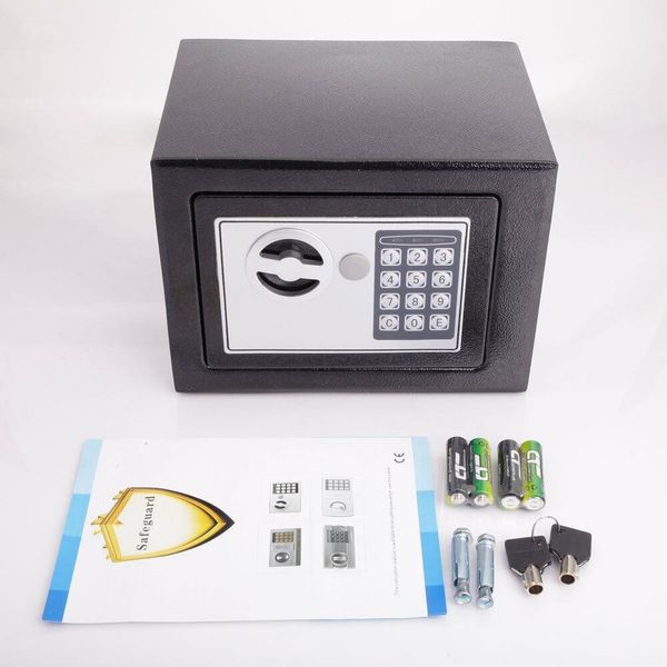 Small Electronic Durable Digital Safe Box Keypad Lock Home Office Hotel Black