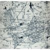 Albert Estate Ltd, Navy World Map Drum Lamp Shade,  16" Drum Shade