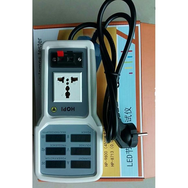 statistieken bros dikte HOPI HP-9800 Handheld Power Meter Power Analyzer LED Tester Meter Socket  Measurable Current voltage Power Factor Monitors - EveryMarket