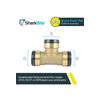 SharkBite UXL0854 2" Tee Brass Push Connect