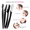 Molisaka Eyebrow Razor Pack, Multipurpose Dermaplaning Face Razors for Women Facial Hair Removal/Exfoliating/Eyebrow Face Shavers/Peachfuzz, Bulk Straight Eyebrow Trimmers Beauty Products for Women