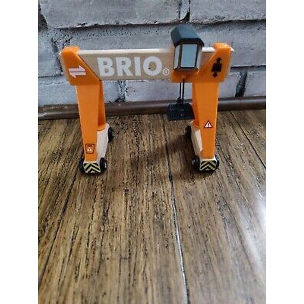 Brio Gantry Overhead Crane for Wooden Railway Trains.