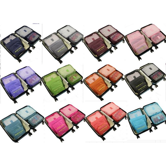 6pcs Travel Storage Bag Set For Clothes Tidy Organizer Wardrobe