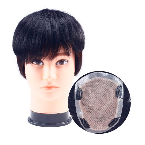 HIYE NSG-ZIRAN (NSG-1419-ZIRAN) Partial Wig, Men's Wig, Ultra Thin Type, Men's Hairpiece, 100% Human Hair, Total Hand Planted, Men's Wig, Point Wig, Human Hair, Short Hair, Straight, Conceals Gray Hair, Medical Wig, Forehead Cover, Top of Head Cover, Midd