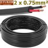 ETUKER 2 Pin Trailer Cable 20M 2x0.75mm² Trailer Cable 2Core Automotive Wire Cable