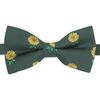 King & Priory Dark Green Embroidered Sunflower Bow Tie