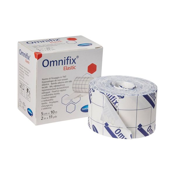 Omnifix Elastic White Dressing Retention Tape with Liner 2 Inch X 11 Yard 1 Roll