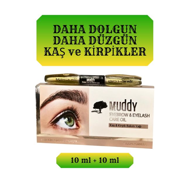 MUDDY EYEBROW EYELASH CARE OIL KAŞ KİRPİK BAKIM YAĞI 10 ML+10 ML