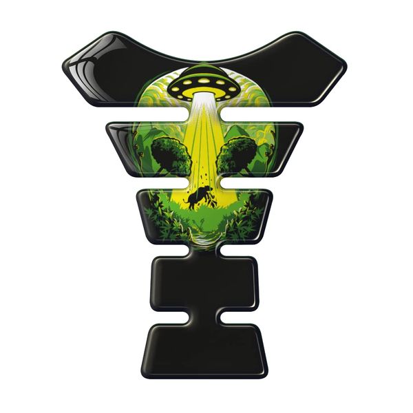 Alien Head 3D Gel Domed Motorcycle Tank Pad