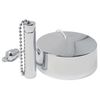 CubeTECH Bathroom Light Pull Cord and Fitting Kit - Chrome Round Light Switch (Bathroom Light Switch, Ceiling pendant light cord pull string, Black Bathroom Accessories) Bathroom accessory