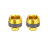 F FIERCE CYCLE Pair Motorcycle Wheel Front Fork Frame Sliders Caps Gold Tone