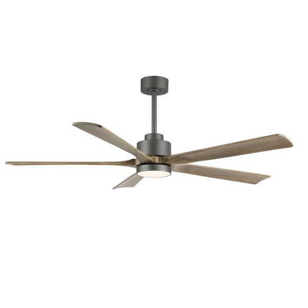 5Blade 52Inch LED Standard Ceiling Fan with Remote Control and Light Kit
