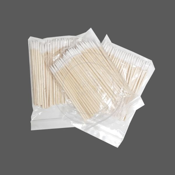 Semi-permanent material toothpick cotton swab (100 pieces) fine micro wooden cotton swab