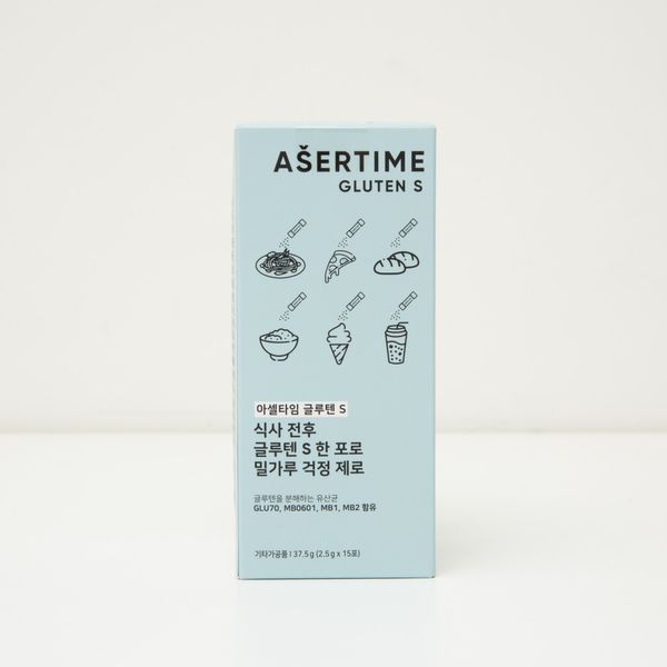 Aceltime Gluten S Wheat Flour Gluten Decomposition Enzyme Lactic Acid Bacteria 2.5g x 15 Packets 1 Box