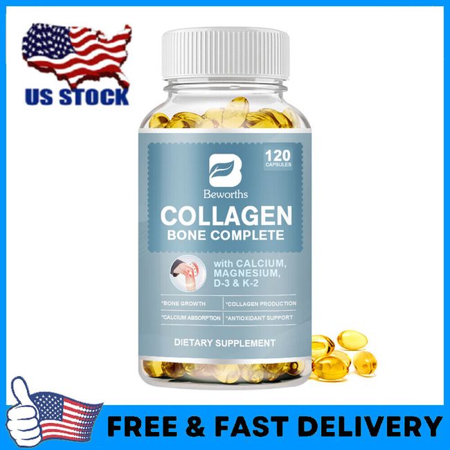 Collagen Complex With D3 K2,Calcium,Magnesium For Skin,Muscle,Joint,Bone Health