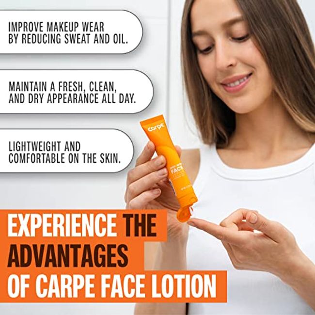 Carpe - Helps Keep Your Face, Forehead, and Scalp Dry - Sweat Absorbing  Gelled Lotion - Plus Oily Face Control - With Silica Microspheres and  Jojoba