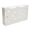 Surface Mount Double Patress Box, 27mm Deep, White