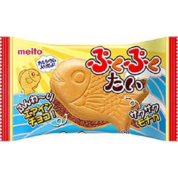 Meito Sangyo Puku Pukutai Air Inch Chocolo, 1 Piece x 10 Bags