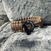 Survival Paracord Bracelet with Fire Starter - Desert Tan