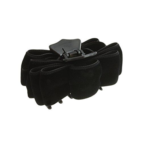[ヴxante-nu] vingtaine Velvet Ribbon Vance Clip Hair Accessories Autumn Hair Clip h – 757  - blk