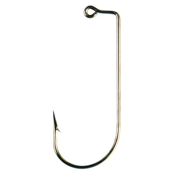 Eagle Claw Aberdeen 90 Degree Round Bend, Heavy Wire Jig Hook, Forged Point, Freshwater and Saltwater, Pack Of 100,Bronze