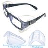 2 Pairs Safety Glasses Side Shields,Fits Medium to Large Eyeglasses Clear