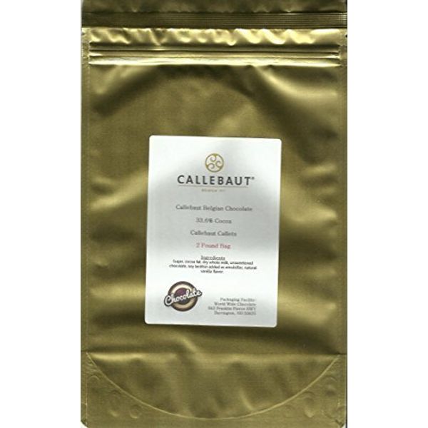 Callebaut 823 33% Milk Chocolate Callets from OliveNation, Gourmet Belgian Baking Chocolate - 1/2 lb