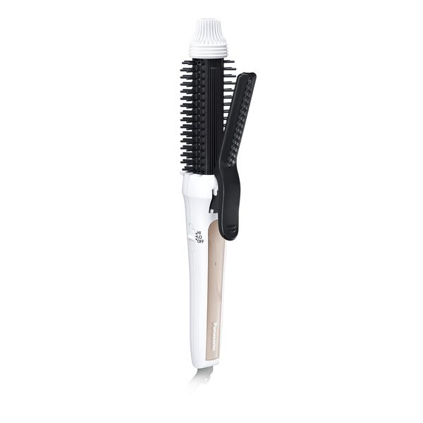 Panasonic EH-HT4A-W Curl Brush Iron, High Power Heater, 1.0 inches (26 mm), White