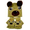 Children's Animal Hat & Glove Set Brown Dog