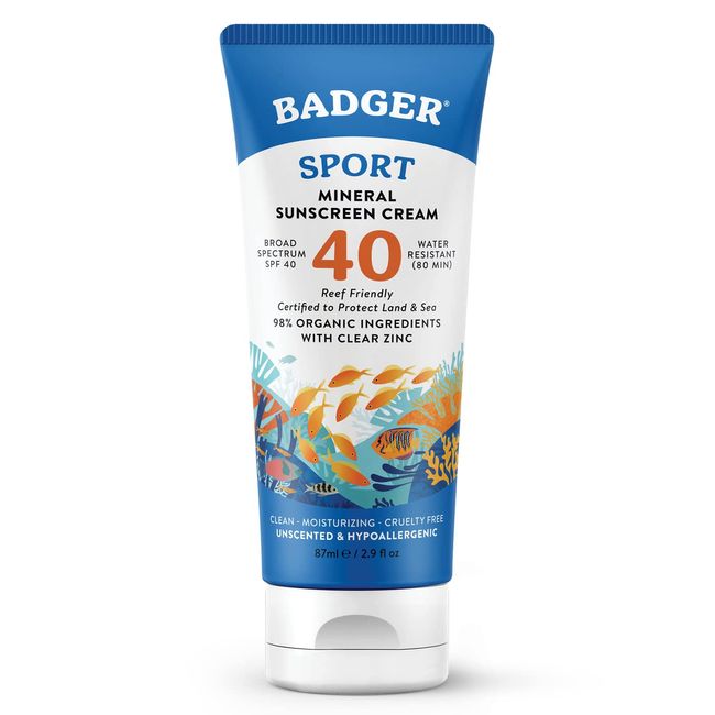 Badger Sport Mineral Güneş Koruyucu Spf40+ Krem 87 ml