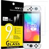 NEW'C 3 Pack Designed for Nintendo Switch (Model OLED) Screen Protector Tempered Glass, Case Friendly Anti Scratch Bubble Free Ultra Resistant