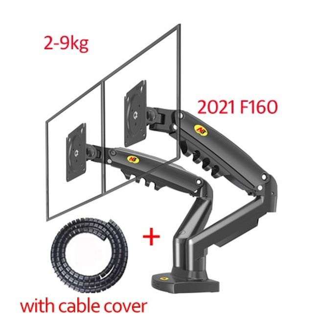 Ol-2 Aluminum Height Adjust 17-32 Inch Dual Screen Monitor Holder