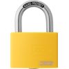 ABUS padlock T65AL/40 myLOCK - individually writable - locker lock - solid aluminium lock body - ABUS security level 5 - yellow