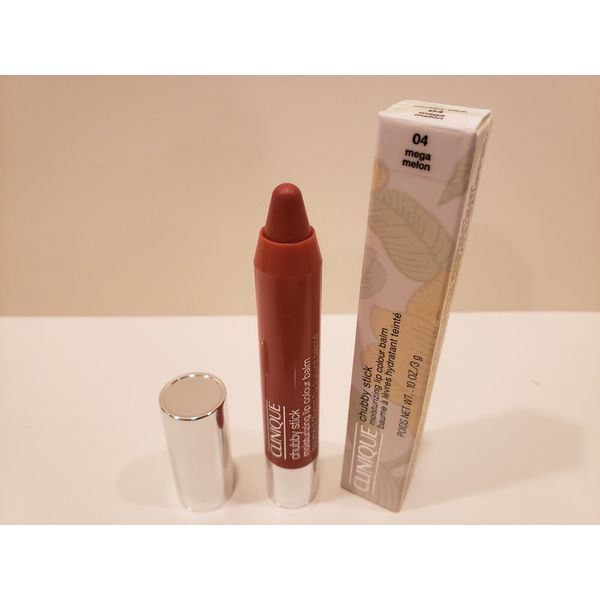 Clinique~Chubby Stick Moisturizing Lip Color Balm~#04 Mega Melon~0.1 oz~