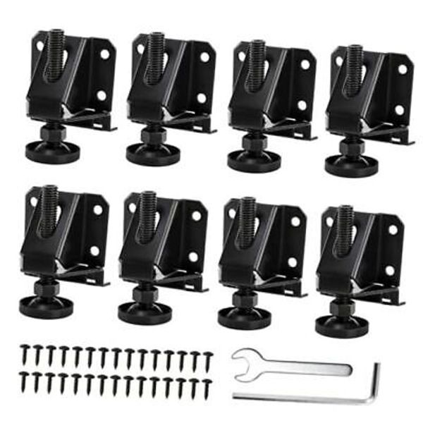 8 Pack Heavy Duty Leveling Feet, Adjustable Furniture Leg Leveler with Screws,