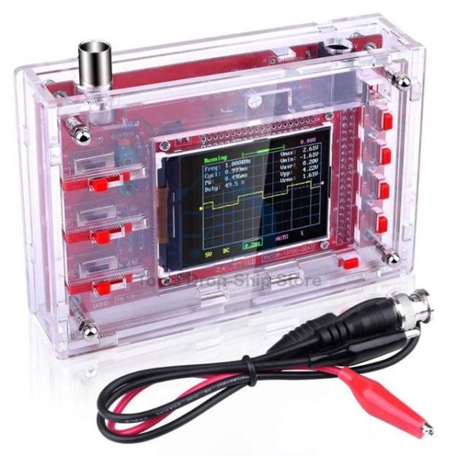 Oscilloscope 2.4" Fully Assembled Digital TFT LCD Display Alligator Probe with Test Clip DSOO138 Portable 113050, [01] DSO138 Kits, DSO138 Kits