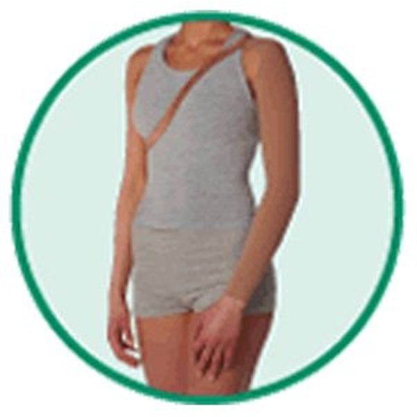 Varin Soft-In Arm Sleeve with Shoulder Strap Regular, Beige, Size 3, Medium, Compression 20-30 mmHg
