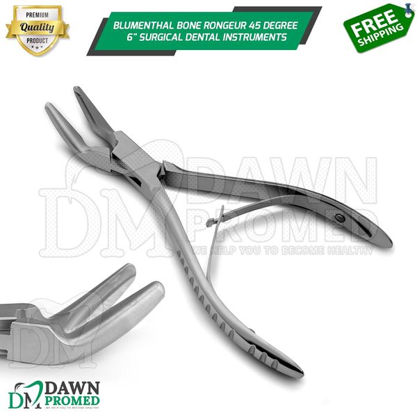 Blumenthal Bone Rongeur 45 Degree 6" Surgical Dental Instruments German Grade