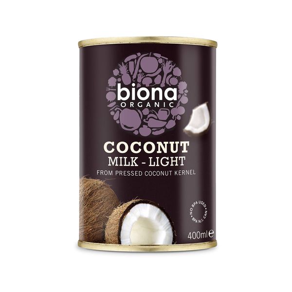 Biona Organic Coconut Milk Light - 9% Fat (400ml - Pack of 6