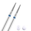 Acycoin2A 2pcs Needle Shaped Cuticle Cleaner Carbide Nail Drill File Bit (A)