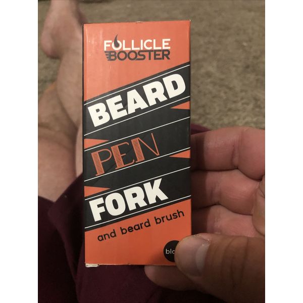 follicle booster beard pen fork and beard brush black