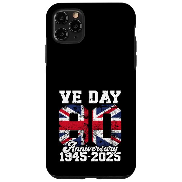 VE Day 2025 WW2 80th Anniversary Union Jack V E DAY Case for iPhone 11 Pro Max