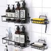 5 Pack/Set Shower Caddy Adhesive Shower Organizer for Bathroom Storage & Kitchen
