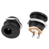 sourcing map 10 PCS 5.5mm x 2.1mm DC Power Jack Socket 3 Pin Panel Mount Connector