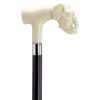 Elephant Head Cane with Off White Derby Handle (Horn)