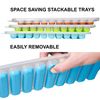 Water Bottle Ice Cube Tray, BPA Free Easy Release Flexible Silicone (10 ice Cube Tray (Rectangular))