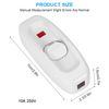 On/Off Button Inline Cord Switch for Table Lamp Desk Light Bed Lamp AC 10A 250V(white)