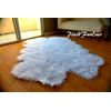 New Quad Snow White Sheepskin Pelt 3' x 5'