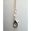 Silver Plated Necklace Initial Z Crescent Moon Pendant