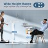 40” White Modern Height Adjustable Electric Standing Desk Home Office Table